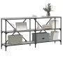 Sonoma grauer Konsolentisch aus Eisen und Holz, 160 x 30 x 75 cm von vidaXL, Seitentische - Ref: Foro24-832851, Preis: 80,45 ...