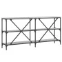 Sonoma gray engineered iron and wood console table 160x30x75cm by vidaXL, Side tables - Ref: Foro24-832851, Price: 80,45 €, D...