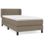 Box spring bed with taupe gray fabric mattress 100x200 cm by vidaXL, Beds and slatted bases - Ref: Foro24-3126305, Price: 333...