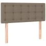 Box spring bed with taupe gray fabric mattress 100x200 cm by vidaXL, Beds and slatted bases - Ref: Foro24-3126545, Price: 341...