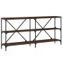 Konsolentisch aus Eisen und Ingenieurholz Eiche braun 160x30x75 cm von vidaXL, Seitentische - Ref: Foro24-832852, Preis: 80,6...