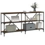 Konsolentisch aus Eisen und Ingenieurholz Eiche braun 160x30x75 cm von vidaXL, Seitentische - Ref: Foro24-832852, Preis: 80,6...