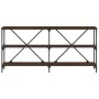 Konsolentisch aus Eisen und Ingenieurholz Eiche braun 160x30x75 cm von vidaXL, Seitentische - Ref: Foro24-832852, Preis: 80,6...