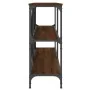 Konsolentisch aus Eisen und Ingenieurholz Eiche braun 160x30x75 cm von vidaXL, Seitentische - Ref: Foro24-832852, Preis: 80,6...