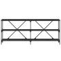 Black engineered iron and wood console table 180x30x75 cm by vidaXL, Side tables - Ref: Foro24-832853, Price: 75,26 €, Discou...