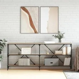Konsolentisch aus Eisenholz, Sonoma-Eiche, 180 x 30 x 75 cm von vidaXL, Seitentische - Ref: Foro24-832854, Preis: 105,49 €, R...