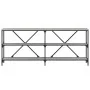 Sonoma gray engineered iron and wood console table 180x30x75cm by vidaXL, Side tables - Ref: Foro24-832856, Price: 81,15 €, D...