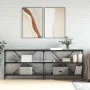 Console table iron and black engineered wood 200x30x75 cm by vidaXL, Side tables - Ref: Foro24-832858, Price: 97,49 €, Discou...