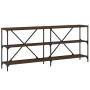 Konsolentisch aus Eisenholz, braune Eiche, 180 x 30 x 75 cm von vidaXL, Seitentische - Ref: Foro24-832857, Preis: 78,14 €, Ra...
