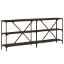 Konsolentisch aus Eisenholz, braune Eiche, 180 x 30 x 75 cm von vidaXL, Seitentische - Ref: Foro24-832857, Preis: 78,14 €, Ra...