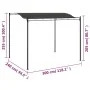 Toldo parasol gris antracita 3x2,4 cm de vidaXL, Carpas y cenadores - Ref: Foro24-47948, Precio: 182,29 €, Descuento: %