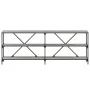 Mesa consola hierro y madera ingeniería gris Sonoma 200x30x75cm de vidaXL, Mesas auxiliares - Ref: Foro24-832861, Precio: 87,...