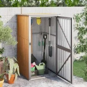 Cobertizo de herramientas jardín acero galvanizado 88x89x161 cm de vidaXL, Cobertizos - Ref: Foro24-316208, Precio: 113,67 €,...
