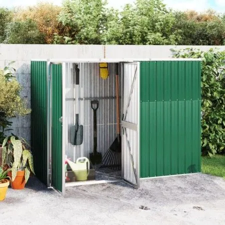 Cobertizo herramientas jardín acero galvanizado 225x89x161 de vidaXL, Cobertizos - Ref: Foro24-316213, Precio: 197,22 €, Desc...