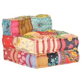 Modular patchwork fabric pouf by vidaXL, Cushions for chairs and sofas - Ref: Foro24-287702, Price: 158,07 €, Discount: %