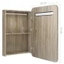 Badezimmerschrank mit Spiegel in Eichenfarbe 60x11x80 cm von vidaXL, Badezimmerwaschtische - Ref: Foro24-326507, Preis: 124,0...
