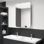 Bathroom cabinet with mirror and LED white and oak 60x11x80 cm by vidaXL, bathroom vanities - Ref: Foro24-326508, Price: 124,...