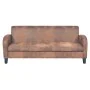 Three-seater brown faux suede sofa by vidaXL, Sofas - Ref: Foro24-245586, Price: 411,23 €, Discount: %