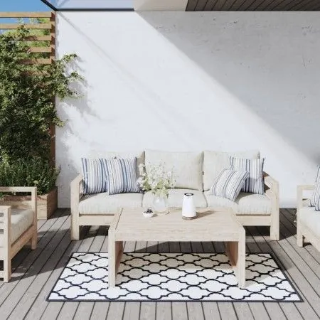 Navy blue and white reversible outdoor rug 80x150 cm by vidaXL, Outdoor protectors - Ref: Foro24-364800, Price: 18,73 €, Disc...