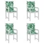 4pcs Low Back Chair Cushions Leaf Print Fabric by vidaXL, Cushions for chairs and sofas - Ref: Foro24-361311, Price: 61,90 €,...