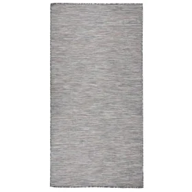 Alfombra de exterior de tejido plano marrón y azul 100x200 cm de vidaXL, Alfombras - Ref: Foro24-340815, Precio: 36,22 €, Des...