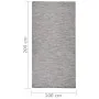 Alfombra de exterior de tejido plano marrón y azul 100x200 cm de vidaXL, Alfombras - Ref: Foro24-340815, Precio: 36,22 €, Des...