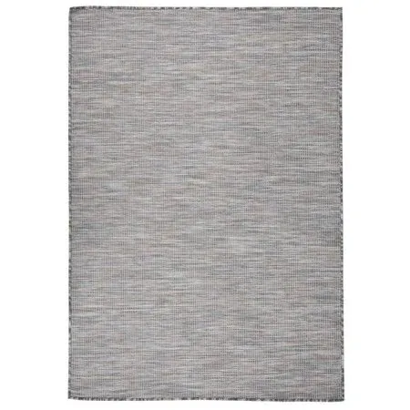 Alfombra de exterior de tejido plano marrón y azul 160x230 cm de vidaXL, Alfombras - Ref: Foro24-340818, Precio: 60,67 €, Des...