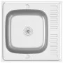 Kitchen sink with stainless steel drainer 600x600x155 mm by vidaXL, Sinks - Ref: Foro24-147231, Price: 86,94 €, Discount: %