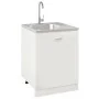 Kitchen sink with stainless steel drainer 600x600x155 mm by vidaXL, Sinks - Ref: Foro24-147231, Price: 86,94 €, Discount: %