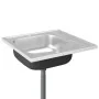 Kitchen sink with stainless steel drainer 600x600x155 mm by vidaXL, Sinks - Ref: Foro24-147231, Price: 86,94 €, Discount: %
