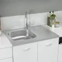 Küchenspüle mit Abtropffläche aus Edelstahl 800x600x155 mm von vidaXL, Sinkt - Ref: Foro24-147233, Preis: 100,38 €, Rabatt: %