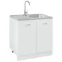 Küchenspüle mit Abtropffläche aus Edelstahl 800x600x155 mm von vidaXL, Sinkt - Ref: Foro24-147233, Preis: 100,38 €, Rabatt: %