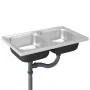 Doppelbecken-Küchenspüle aus Edelstahl, 800 x 500 x 155 mm von vidaXL, Sinkt - Ref: Foro24-147234, Preis: 111,36 €, Rabatt: %