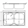 Doppelbecken-Küchenspüle aus Edelstahl, 800 x 500 x 155 mm von vidaXL, Sinkt - Ref: Foro24-147234, Preis: 111,36 €, Rabatt: %