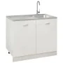 Kitchen sink with stainless steel drainer 1000x600x155 mm by vidaXL, Sinks - Ref: Foro24-147237, Price: 172,46 €, Discount: %