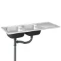 Doppelbecken-Küchenspüle aus Edelstahl, 1200 x 600 x 155 mm von vidaXL, Sinkt - Ref: Foro24-147239, Preis: 157,78 €, Rabatt: %