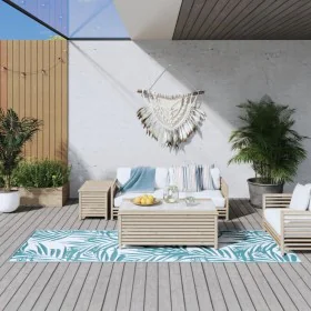 Reversible aqua green and gray outdoor rug 80x250 cm by vidaXL, Outdoor protectors - Ref: Foro24-364786, Price: 30,41 €, Disc...