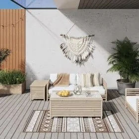Reversible gray and white outdoor rug 80x150 cm by vidaXL, Outdoor protectors - Ref: Foro24-364794, Price: 23,06 €, Discount: %