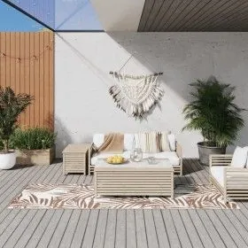 Reversible brown and white outdoor rug 80x250 cm by vidaXL, Outdoor protectors - Ref: Foro24-364789, Price: 37,61 €, Discount: %