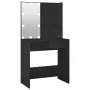 Tocador con LED negro 74,5x40x141 cm de vidaXL, Tocadores para dormitorios - Ref: Foro24-808802, Precio: 87,30 €, Descuento: %