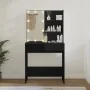 Tocador con LED negro 74,5x40x141 cm de vidaXL, Tocadores para dormitorios - Ref: Foro24-808802, Precio: 87,30 €, Descuento: %
