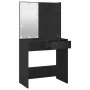 Tocador con LED negro 74,5x40x141 cm de vidaXL, Tocadores para dormitorios - Ref: Foro24-808802, Precio: 87,30 €, Descuento: %