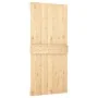 Schiebetür mit Beschlägen aus massivem Kiefernholz, 100 x 210 cm von vidaXL, Türen - Ref: Foro24-3203025, Preis: 238,25 €, Ra...