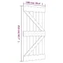 Schiebetür mit Beschlägen aus massivem Kiefernholz, 100 x 210 cm von vidaXL, Türen - Ref: Foro24-3203025, Preis: 238,25 €, Ra...