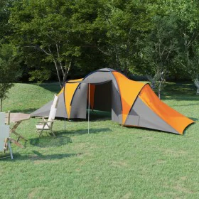 Tent for 6 people gray and orange fabric by vidaXL, tents - Ref: Foro24-93186, Price: 138,11 €, Discount: %