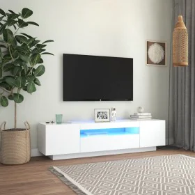 TV-Möbel mit LED-Leuchten weiß 160x35x40 cm von vidaXL, TV-Möbel - Ref: Foro24-804427, Preis: 105,22 €, Rabatt: %
