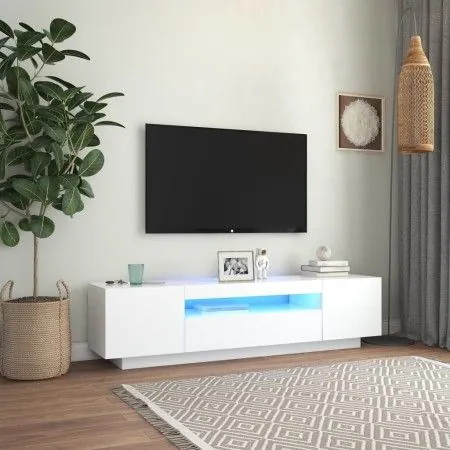 TV stand with white LED lights 160x35x40 cm by vidaXL, TV Furniture - Ref: Foro24-804427, Price: 105,22 €, Discount: %
