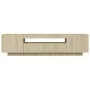 TV cabinet with LED lights Sonoma oak 160x35x40 cm by vidaXL, TV Furniture - Ref: Foro24-804430, Price: 108,09 €, Discount: %