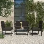 Garden set with cushions 4 pieces black synthetic rattan by vidaXL, Outdoor sofas - Ref: Foro24-319199, Price: 219,16 €, Disc...