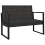 Garden set with cushions 4 pieces black synthetic rattan by vidaXL, Outdoor sofas - Ref: Foro24-319199, Price: 219,16 €, Disc...